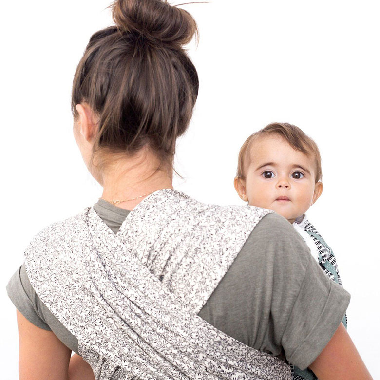 Écharpe de portage bébé en coton bio, porte bébé physiologique