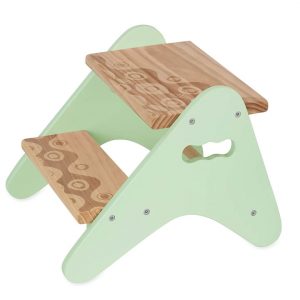 Tabouret Marchepied 2 En 1 Pour Enfant - Bois, Antidérapant, Convertibles En Chaise - Pour Salle De Bain, Cuisine