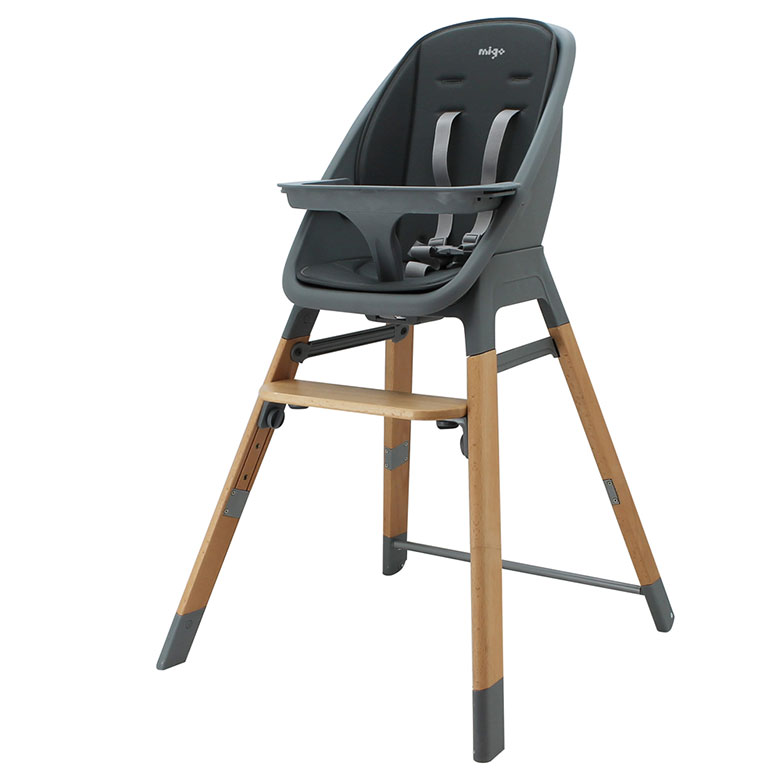 Chaise haute transformable en chaise et tabouret