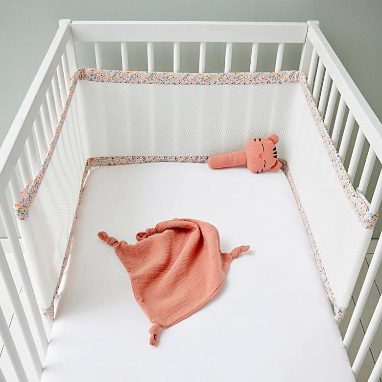 Lot De 2 Tours De Lit En Maille Respirante Gonetre - Protection Anti-chute Pour Lit Bébé, Garçon Et Fille