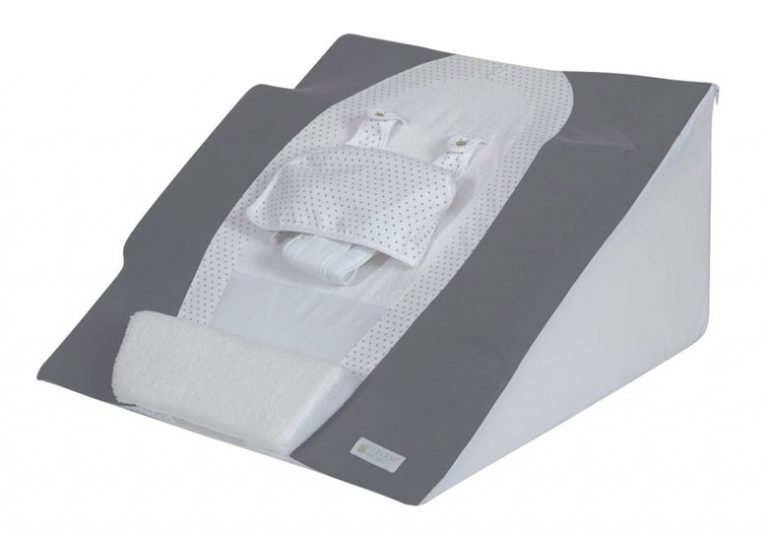 Coussin Incliné Anti-reflux Pour Bébé - Blanc, Ergonomique, Lavable, Pour Sommeil Et Alimentation