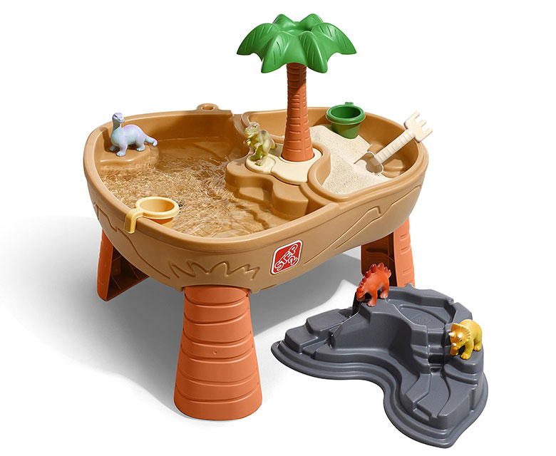 Table de jeu bac à sable et eau avec accessoires dinosaures
