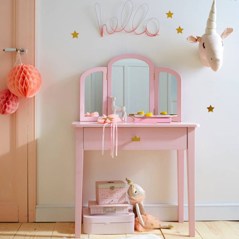 Coiffeuse Pour Enfant - Blanc - Bois - 75 Cm - Occasion En Bon état