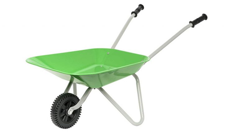 Brouette Métal Enfant Violet/Argenté – Jouet Solide 20 Kg Max, Pneu Anti-Crevaison, Idéal Jardin & Plein Air