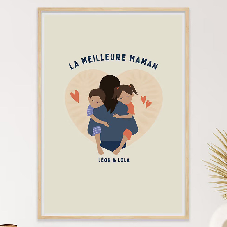 Affiche "Meilleure Maman" pour la fête des Mères
