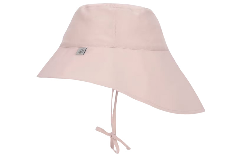 Chapeau protège-nuque anti-UV rose pâle