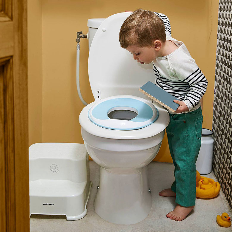 Réducteur WC Enfant Avec Marche – Siège Apprentissage Pot Pliable – Sécurité Antidérapante – Pour Filles Et Garçons – Design Dinosaure
