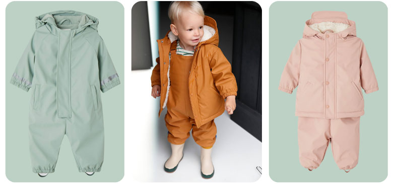 Combinaison De Pluie Enfant Garçon - Imperméable, Doublure Polaire, Capuche, Pour Jeux Extérieurs