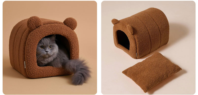 panier semi fermé pour chat