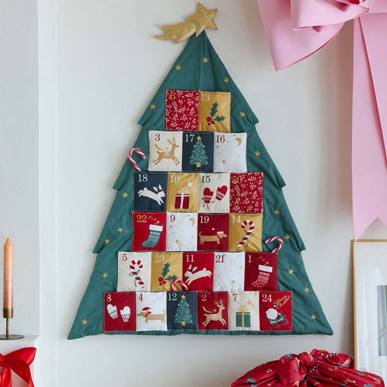 Calendrier de l'Avent en tissu réutilisable Calendrier de l'Avent en tissu réutilisable