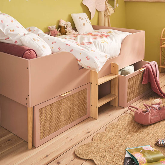 Lit enfant surélevé avec rangements